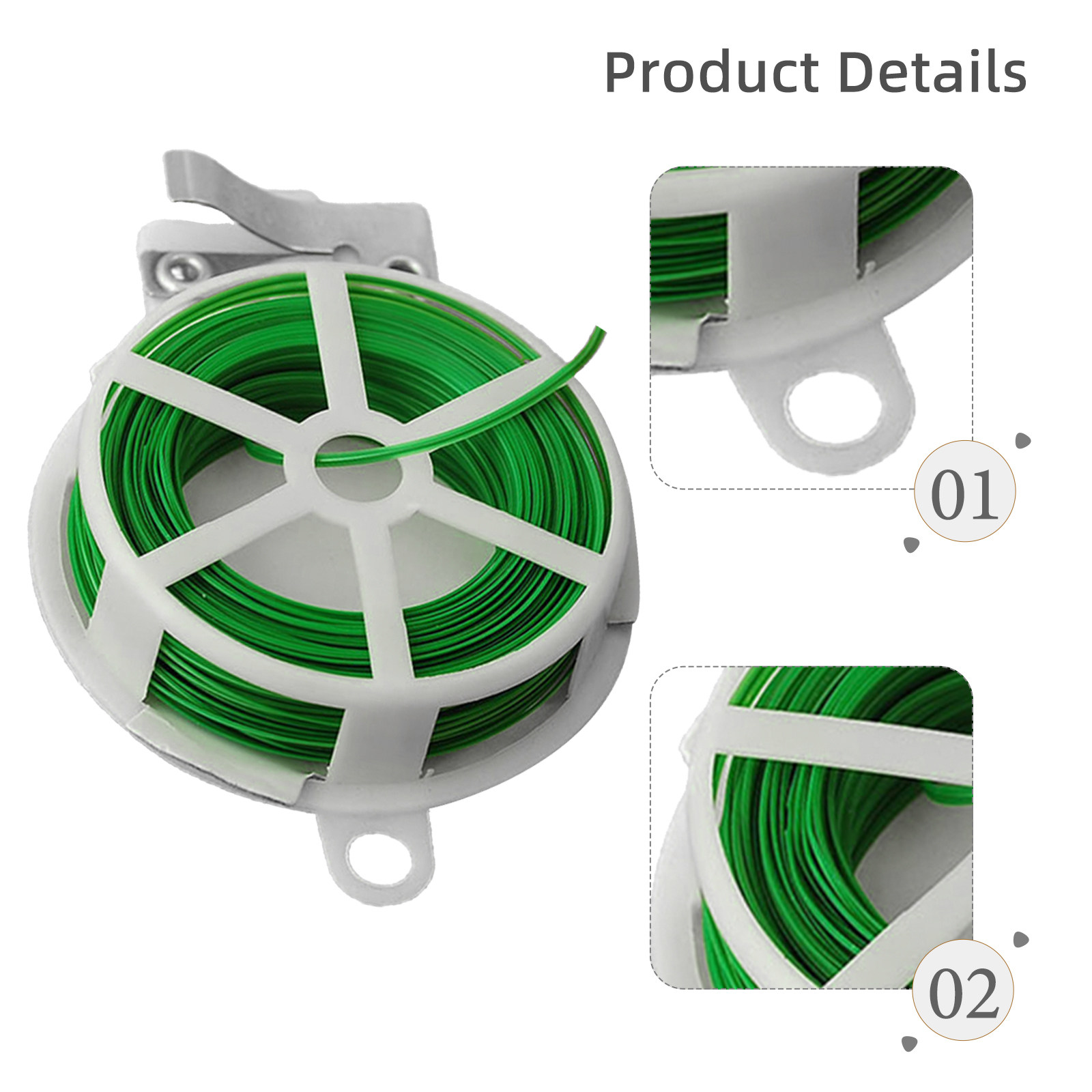 Us Bonsai Garden - 1Pcs Garden Tie Wire Cable Green