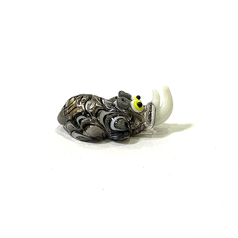 Miniature Glass Rhino Figurine - Japan Bonsai Garden review and price