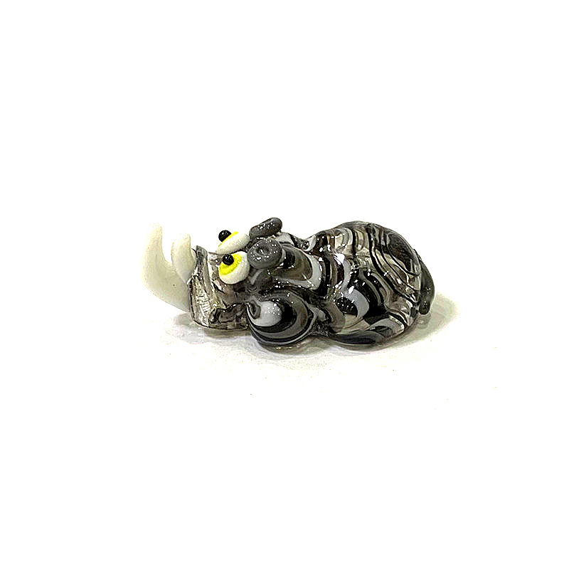 Miniature Glass Rhino Figurine - Japan Bonsai Garden review and price