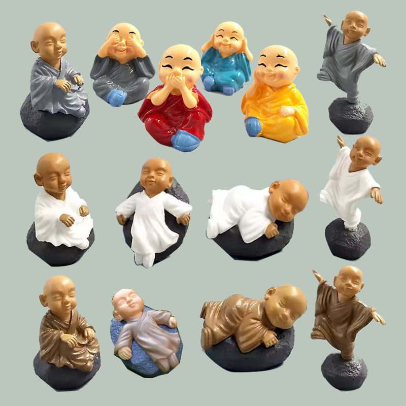 4pcs Chinese Kongfu Monk Minia - Japan Bonsai Garden review and price