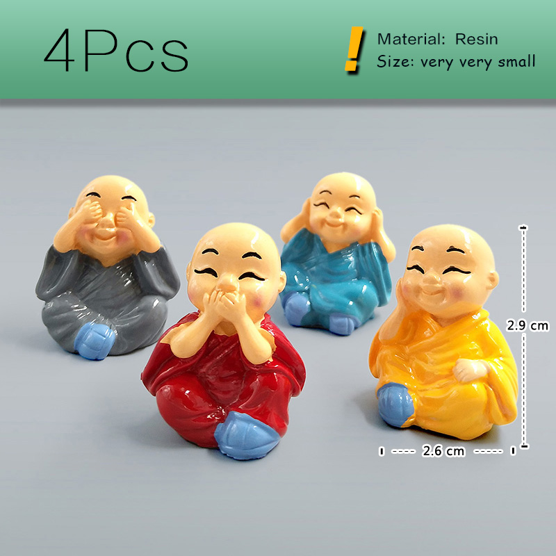 4pcs Chinese Kongfu Monk Minia - Japan Bonsai Garden review and price