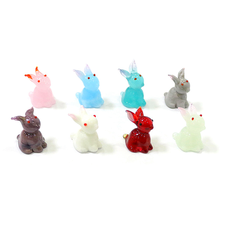 2pcs Mini Glass Bunny Figurine - Japan Bonsai Garden review and price