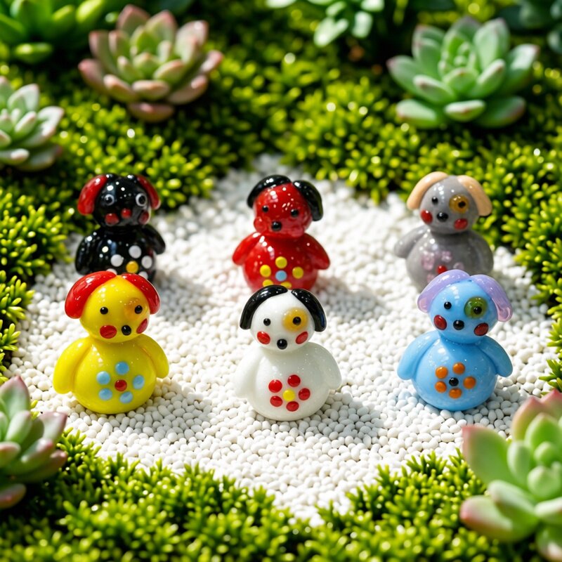 Cute Handmade Mini Glass Dog F - Japan Bonsai Garden review and price